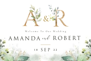 Flora | Welcome Sign Landscape 30 x 20 ": flora-stat-06-11 | Welcome sign