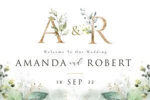 Flora | Welcome Sign Landscape 20 x 16 ": flora-stat-06-11 | Welcome sign