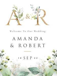 Flora | Welcome Sign 18 x 24 ": flora-stat-06-11 | Welcome sign