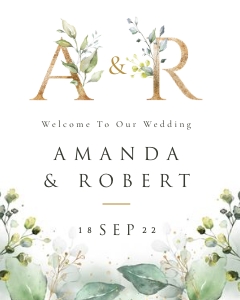 Flora | Welcome Sign 16 x 20": flora-stat-06-11 | Welcome sign