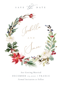 Natalia - Christmas Save the Date Card: natalia-stat-25-01 | Save the date card template