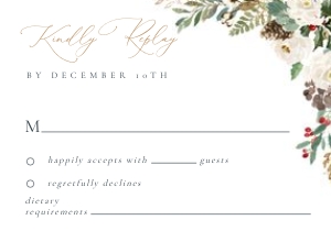 Natalia | Christmas Theme Rsvp Card 5 x 3.5: natalia-stat-25-02-set | Wedding Invitation Set Template