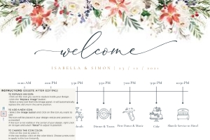 Natalia | Wedding Timeline 36 x 24: natalia-stat-25-10 | Wedding Timeline Sign