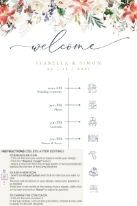 Natalia | Wedding Timeline 24 x 36 ": natalia-stat-25-10 | Wedding Timeline Sign