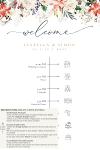 Natalia | Wedding Timeline 20 x 30 ": natalia-stat-25-10 | Wedding Timeline Sign