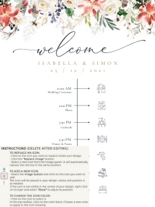 Natalia | Wedding Timeline 18" x 24": natalia-stat-25-10 | Wedding Timeline Sign