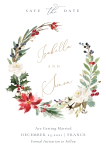 Natalia - Christmas Save the Date Card A5: natalia-stat-25-01 | Save the date card template