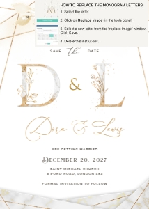 dora-stat-14-01 | Save the Date Card - 5 x 7": dora-stat-14-01 | Save the Date Card