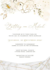 Dora | Wedding Invitation Card - 5 x 7 ": dora-stat-14-02 | wedding invitation Card