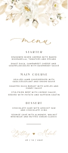 Dora | Menu 4 x 9": dora-stat-14-09 | Menu Template
