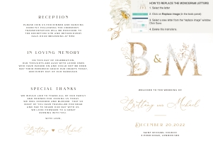 dora-stat-14-03 | wedding program A4 open: dora-stat-14-03 | Wedding Program Template