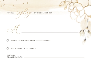 Dora | RSVP Card A6: dora-stat-14-02-set | Wedding Invitation Set