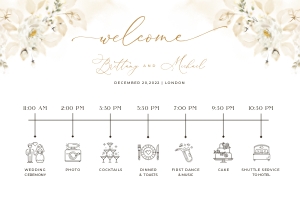 Dora | Wedding Timeline 30 x 20": dora-stat-14-10 | Wedding Timeline Template