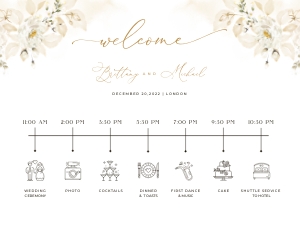 Dora | Wedding Timeline 24 x 18": dora-stat-14-10 | Wedding Timeline Template