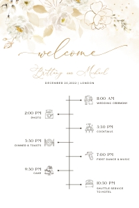 Dora | Wedding Timeline 20 x 30": dora-stat-14-10 | Wedding Timeline Template