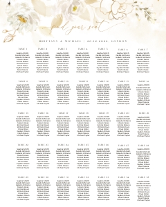 Dora | Seating Chart 16 x 20: dora-stat-14-08 | Seating Chart