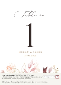 Fiorella | table number 5 x 7 ": fiorella-stat-08-04 | table numbers
