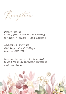 Fiorella | Reception Card A6: fiorella-stat-08-02-set | Wedding invitation set