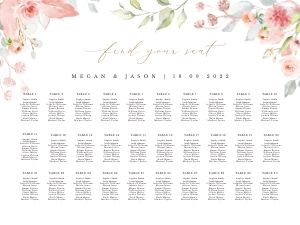 Fiorella | Seating Chart 24 x 18'': fiorella-stat-08-08 | seating chart
