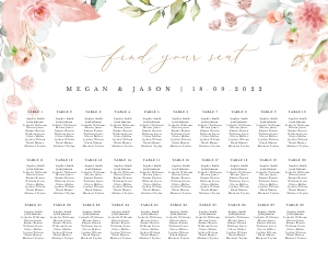 Fiorella | Seating Chart 20 x 16'': fiorella-stat-08-08 | seating chart