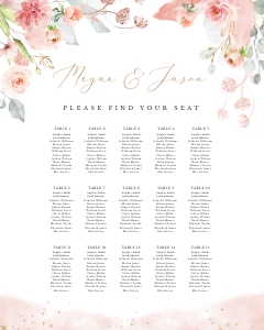 Fiorella | Seating Chart 16 x 20'': fiorella-stat-08-08 | seating chart