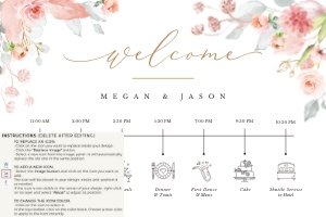 Fiorella | Wedding Timeline 30 x 20'': fiorella-stat-08-10 | wedding timeline