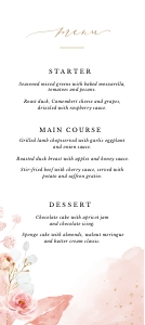 Fiorella | Menu card 4 x 9": fiorella-stat-08-09 | menu