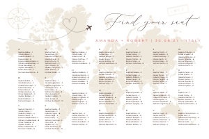 Sofia | Seating Chart alphabetic - 36 x 24 - update: sofia-mini-bundle-16-02 | Mini Stationery Bundle