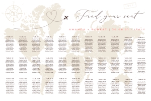 Sofia | Seating Chart 36 x 24  - update: sofia-mini-bundle-16-02 | Mini Stationery Bundle