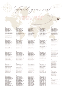 Sofia | Seating Chart alphabetic A1 59.4 x 84.1: sofia-mini-bundle-16-02 | Mini Stationery Bundle
