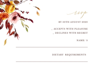 ambra-stat-15-02 | A6 Fall Wedding Rsvp card: ambra-stat-15-02-set | Wedding Invitation Suite