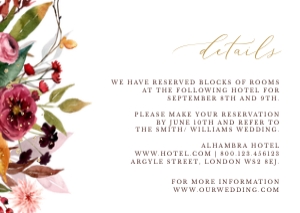 ambra-stat-15-02 | A6 Fall Wedding Details Card: ambra-stat-15-02-set | Wedding Invitation Suite