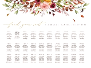 Ambra | Seating Chart Landscape 24 x 18": ambra-stat-15-08 | seating chart