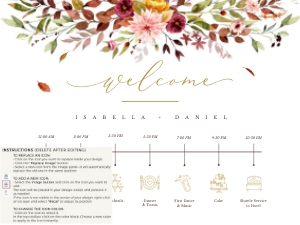 Ambra | Wedding Timeline Landscape 24 x 18 ": ambra-stat-15-10 | wedding timeline