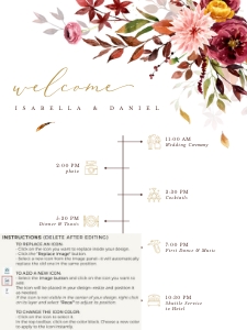 Ambra | Wedding Timeline 18 x 24": ambra-stat-15-10 | wedding timeline