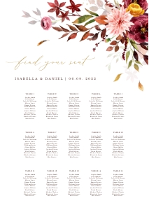 Ambra | Seating Chart A2 portrait: ambra-stat-15-08 | seating chart