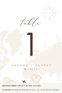 Sofia | table number 4 x 6" _update: sofia-stat-16-04 | table numbers_update