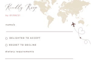 Sofia | World Map RSVP A6_update: sofia-stat-16-02-set | wedding invitation suite_update