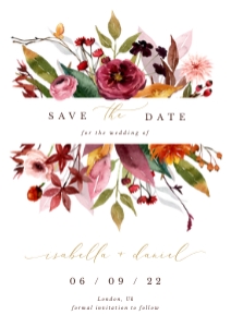 ambra-stat-15-01 | Fall Save the Date Card A5: ambra-stat-15-01 | save the date template