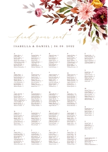 Ambra| Seating Chart alphabetic A2: ambra-stat-15-08 | seating chart
