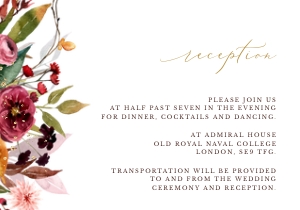 ambra-stat-15-02 | 5x3.5 Wedding Reception Card: ambra-stat-15-02-set | Wedding Invitation Suite