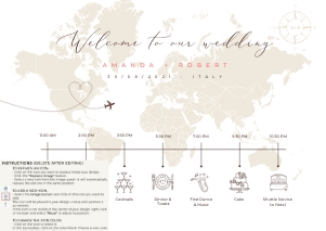 Sofia - Order of Event Sign A2 - 59.4 x 42: sofia-stat-16-10 | Wedding Day Timeline Sign_update