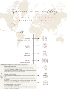 Sofia | Wedding Timeline 18 x 24 "_up: sofia-stat-16-10 | Wedding Day Timeline Sign_update