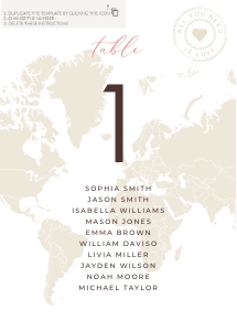 Sofia | Table Card - 5 x 7"_up: sofia-stat-16-08b | Seating Cards_update