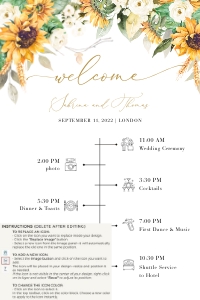 Marisol| Wedding Timeline 24 x 36": marisol-stat-21-10 | wedding day timeline