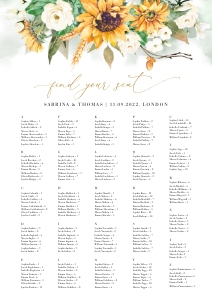Marisol | Alphabetic Seating Chart A1: marisol-stat-21-08 | seating chart