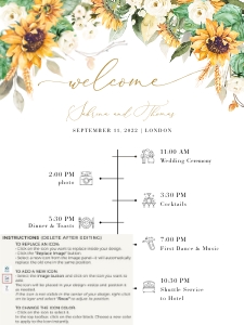 Marisol| Wedding Timeline 18 x 24": marisol-stat-21-10 | wedding day timeline