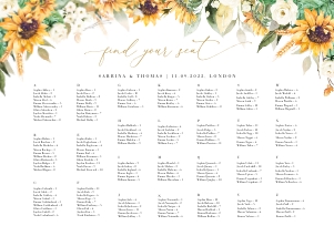 Marisol | Alphabetic Seating Chart A2: marisol-stat-21-08 | seating chart