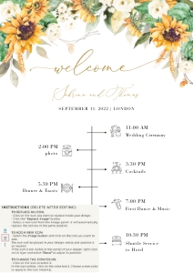 Marisol| Wedding Timeline A1: marisol-stat-21-10 | wedding day timeline
