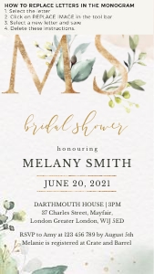 flora-evite-shower-06-02 | Bridal Shower Evite 02 design preview